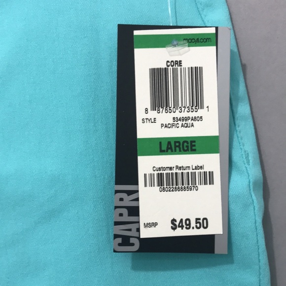 Style&co Women’s Capri Turquoise Size Large - Picture 2 of 6
